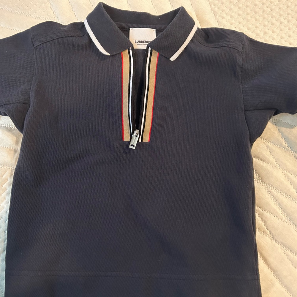 Icon Stripe Detail Cotton Zip-front Polo Shirt Continental Wallet